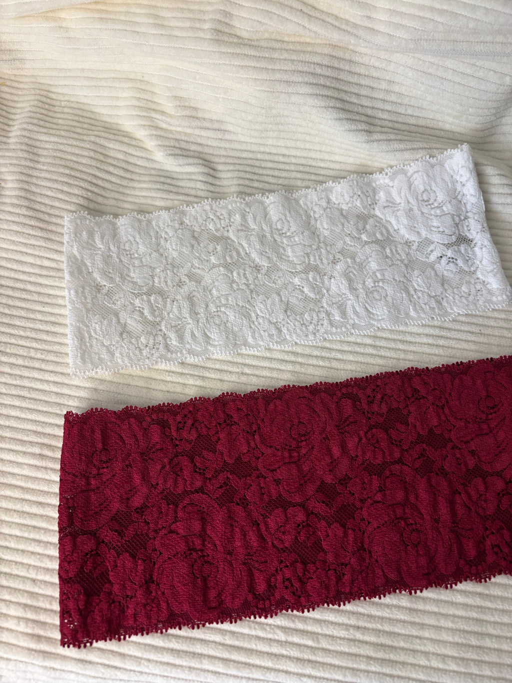 Lot de 2 bandeaux en dentelle large