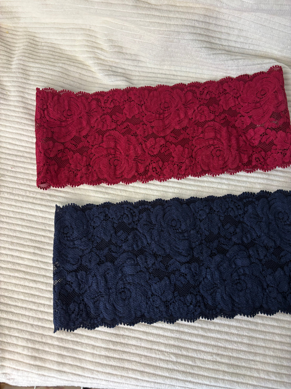 Lot de 2 bandeaux en dentelle large