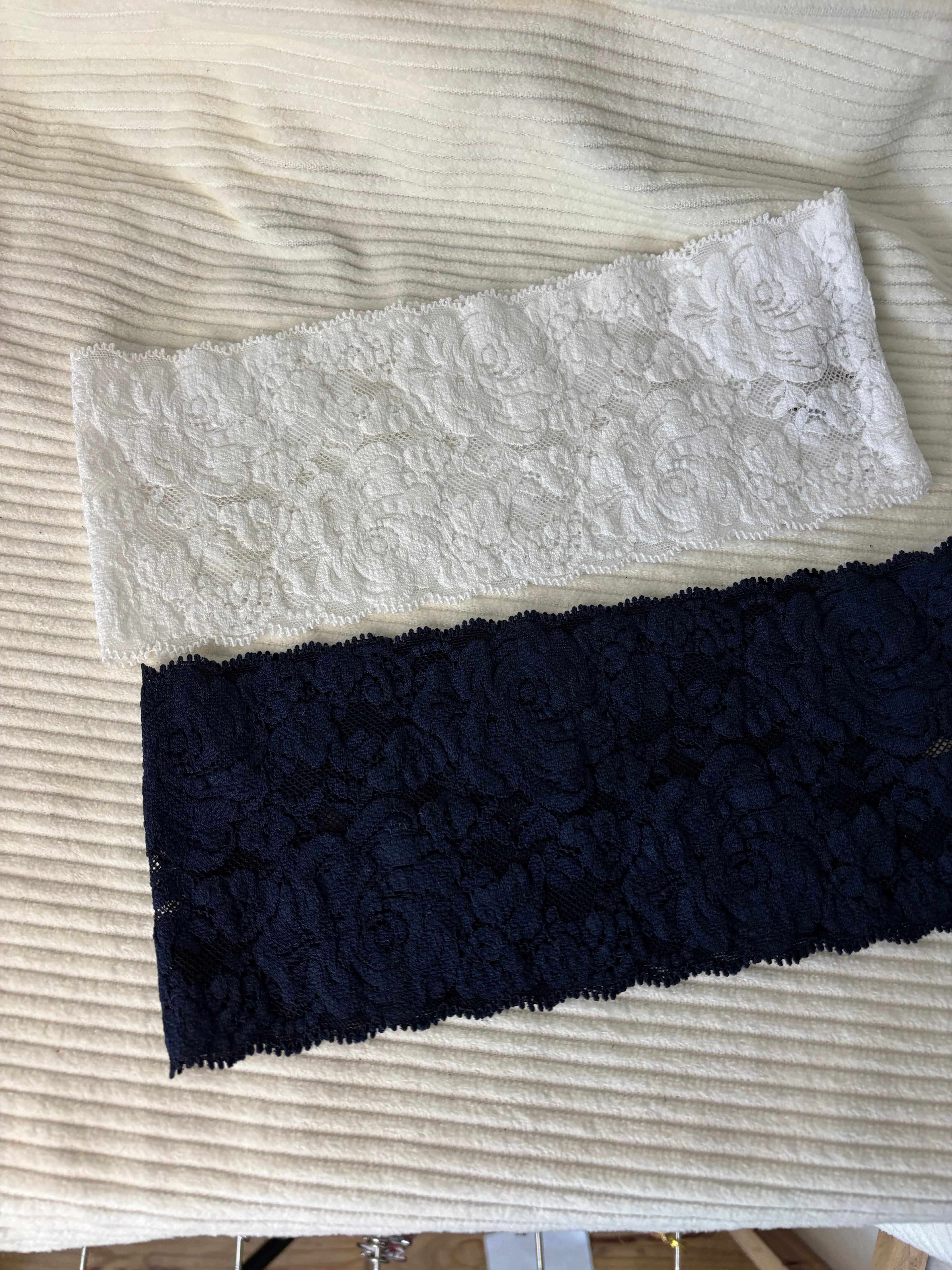 Lot de 2 bandeaux en dentelle large