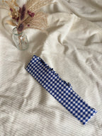 Bandeau carreau Vichy bleu Eloïse