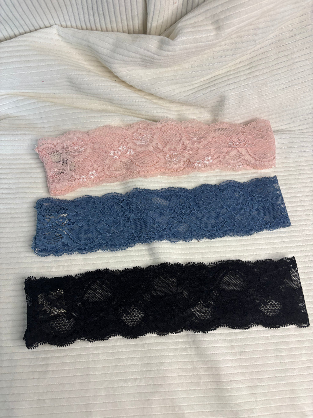 Lot de 3 bandeaux en dentelle