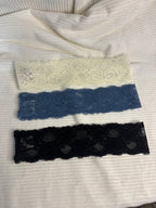 Lot de 3 bandeaux en dentelle