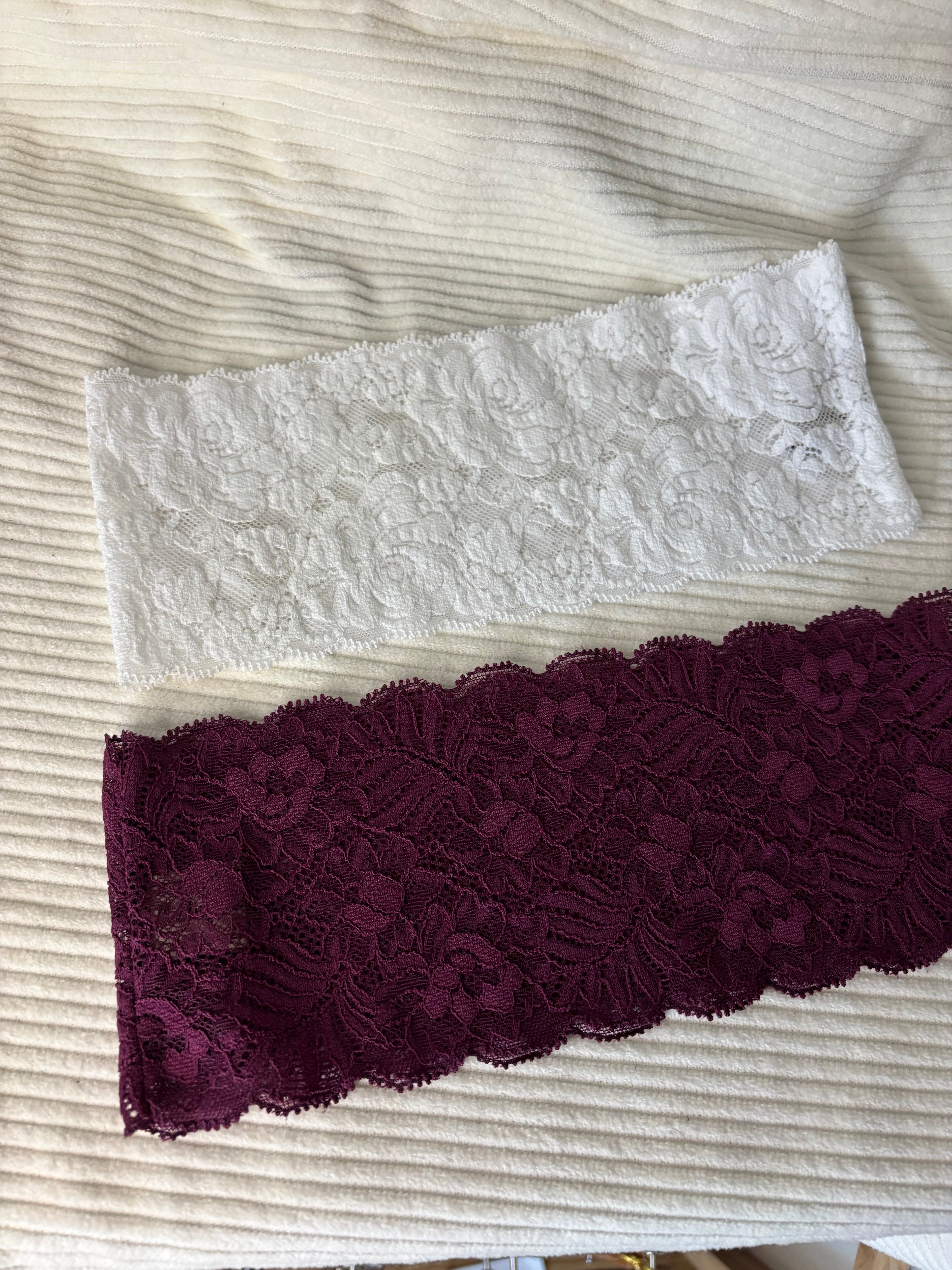 Lot de 2 bandeaux en dentelle large