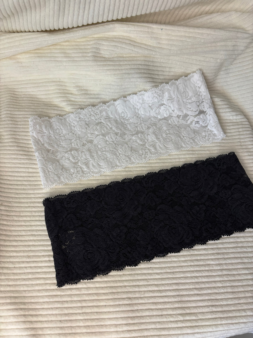 Lot de 2 bandeaux en dentelle large