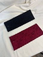 Lot de 2 bandeaux en dentelle large