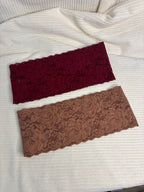 Lot de 2 bandeaux en dentelle large