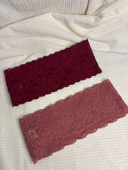 Lot de 2 bandeaux en dentelle large