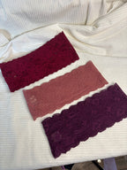 Lot de 3 bandeaux en dentelle large