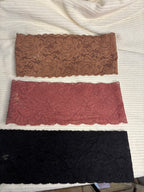 Lot de 3 bandeaux en dentelle large